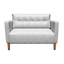 Sofá Retrô Namoradeira 2L Livia material sintético Branco