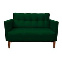Sofá Retrô Namoradeira 2L Livia Suede Verde