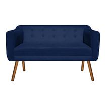 Sofá Retrô Namoradeira Julia 2 Lugares 1,40 Suede Azul Marinho - D'Rossi Sofá Retrô Namoradeira Julia 2 Lugares 1,40 Suede Azul Marinho - D'Rossi