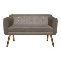 Sofá Retrô Namoradeira Julia 2 Lugares Suede Marrom Rato Com Strass - D'rossi Sofá Retrô Namoradeira Julia 2 Lugares Suede Marrom Rato Com Strass - D'rossi