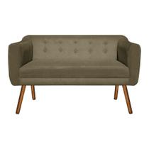 Sofá Retrô Namoradeira Julia 2 Lugares Suede Marrom Rato D'rossi Sofá Retrô Namoradeira Julia 2 Lugares Suede Marrom Rato D'rossi