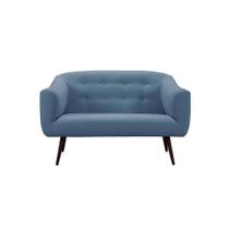 Sofá Retrô Noruega 2 Lugares - Azul Jeans Sofá Retrô Noruega 2 Lugares - Azul Jeans