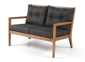 Sofa Rio 2 Lugares Estofado Preto 117cm - 60350