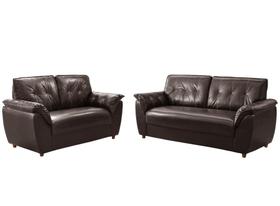 Sofá Rondomóveis 3 e 2 lugares R220 Cosmo revestimento em P.U Café Sofá Rondomóveis 3 e 2 lugares R220 Cosmo revestimento em P.U Café