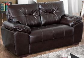 Sofá Rondomóveis Malta com 2 lugares Revestido em Tecido Sintético Super Charme-Café