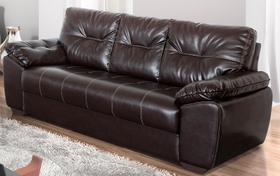 Sofá Rondomóveis Malta R150 com 3 lugares Revestido em Tecido Sintético Super Charme-Café