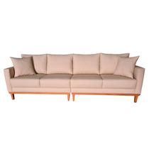 Sofá Rússia Base Madeira Tecido Acquablock Bipartido 240cm