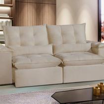 Sofá São Paulo Retrátil e Reclinável - Assento com Molas 230 Cm Veludo