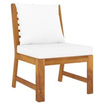 Sofá Seccional Medio Casafoyer de Madera Maciza de Acacia Color Crema Sofá Seccional Medio Casafoyer de Madera Maciza de Acacia Color Crema
