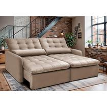 Sofá Sem Caixa 2,00m SoftGel Celeste. Velusoft Cama inBox