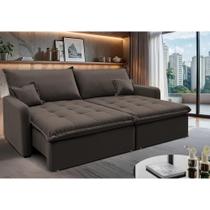 Sofá Sem Caixa Retrátil 1,60m SoftGel Luna. Velusoft Cama inBox