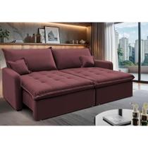 Sofá Sem Caixa Retrátil 1,80m SoftGel Luna. Velusoft Cama inBox
