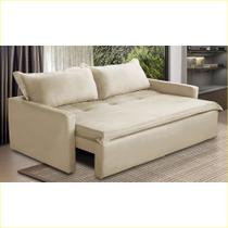 Sofá Sem Caixa Retrátil e Reclinável 1,65m com Molas Karla Suede Rover & Beato