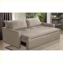 Sofá Sem Caixa Retrátil e Reclinável 1,65m com Molas Karla Suede Rover & Beato