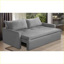 Sofá Sem Caixa Retrátil e Reclinável 1,65m com Molas Karla Suede Rover & Beato
