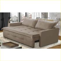 Sofá Sem Caixa Retrátil e Reclinável 1,65m com Molas Maira Suede Rover & Beato