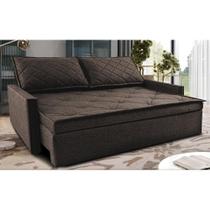 Sofá Sem Caixa Retrátil e Reclinável 1,85m Cama inBox Loft Linho Marrom Sofá Sem Caixa Retrátil e Reclinável 1,85m Cama inBox Loft Linho Marrom
