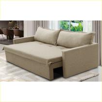 Sofá Sem Caixa Retrátil e Reclinável 1,85m com Molas Karla Linho Rover & Beato