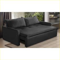 Sofá Sem Caixa Retrátil e Reclinável 1,85m com Molas Karla Suede Rover & Beato