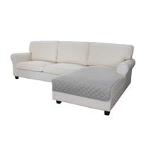 Sofá Slipcover Easy-Going, secional em forma de L, 105 x 132 cm, cinza claro