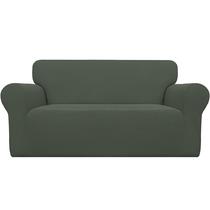 Sofá Slipcover Easy-Going Stretch Loveseat verde oliva
