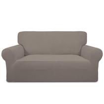 Sofá Slipcover Stretch Loveseat Elastano Jacquard Taupe Sofá Slipcover Stretch Loveseat Elastano Jacquard Taupe