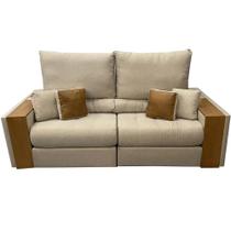 Sofá Sorrento 4 Lugares Retrátil e Reclinável Tecido Linho 230cm Innove Cor Cru Sofá Sorrento 4 Lugares Retrátil e Reclinável Tecido Linho 230cm Innove Cor Cru