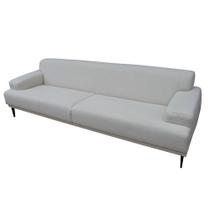 Sofá Stok 3 Lugares cor Cinza com Pés Pretos 250 cm - 60850 Sofá Stok 3 Lugares cor Cinza com Pés Pretos 250 cm - 60850