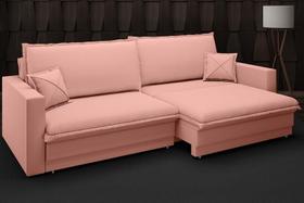 Sofá Tango 1,80m sem caixa, Retrátil e Reclinável Velosuede Rose - NETSOFAS