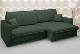 Sofá Tango 1,80m sem caixa, Retrátil e Reclinável Velosuede Verde - NETSOFAS