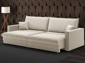 Sofá Tango 2,20m sem caixa, Retrátil e Reclinável Veludocristal Areia - NETSOFAS