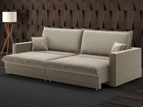 Sofá Tango 2,20m sem caixa, Retrátil e Reclinável Veludocristal Fendi - NETSOFAS