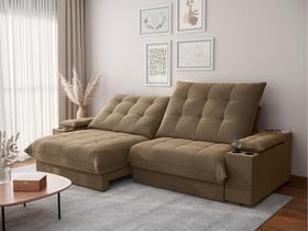Sofá Thor 2,50cm com Super Pillow e Molas Ensacadas Veludocristal- NETSOFAS