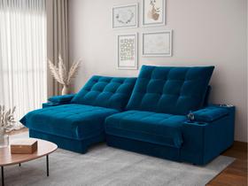 Sofá Thor 2,90cm com Super Pillow e Molas Ensacadas Veludocristal- NETSOFAS
