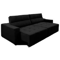 Sofá Top Lubeck 3 Lugares 2,20 m Retrátil Reclinável Suede Preto Sofá na Web