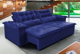 Sofá Top Veneza 210cm Retrátil e Reclinável Azul - WS