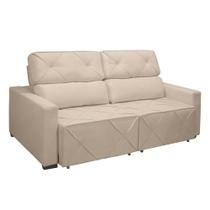 Sofá Vegas C/Encosto Ajustável 2 metros e Pés com Rodízio Cristal Anjo de Casa