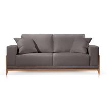 Sofá Veludo Cinza Escuro 2 Lugares Paris 1,90m Confortável Design Sofisticado Sala