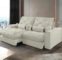 Sofá Vicam 029 250cm com Molas Ensacadas 4 Lugares Retrátil e Reclinável Tecido Veludo