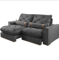 Sofá Vicam 029 com Molas Ensacadas 4 Lugares Retrátil e Reclinável 250cm Tecido Veludo