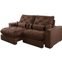 Sofá Vicam 029 com Molas Ensacadas 4 Lugares Retrátil e Reclinável 250cm Tecido Veludo Sofá Vicam 029 com Molas Ensacadas 4 Lugares Retrátil e Reclinável 250cm Tecido Veludo