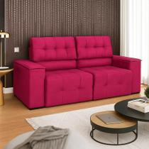 Sofá Vicenza 3 Lugares Retrátil Sala de Estar 175cm Suede Pink - INCASA DECOR