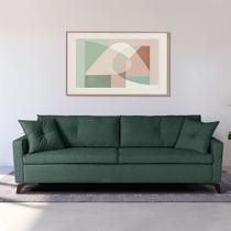 Sofá Viena 2,50m Tecido Veludo Pés Mel