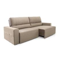 Sofá Village, 4 Lugares Reclinável e Retrátil, Herval - Veludo Molhado Bege
