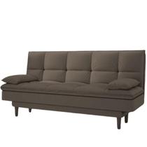 Sofá Vira Cama Liverpool Arte Cubica Marrom Sofá Vira Cama Liverpool Arte Cubica Marrom