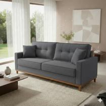 Sofá Vitória 2,10m com 3 Lugares em Linho