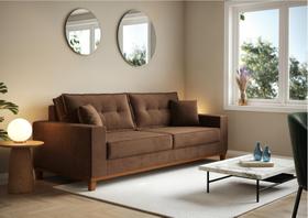 Sofá Vitória 2,10m L com 3 Lugares em Suede Sofá Vitória 2,10m L com 3 Lugares em Suede