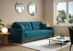 Sofá Vitória 2,10m L com 3 Lugares em Suede Sofá Vitória 2,10m L com 3 Lugares em Suede