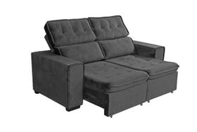 Sofá Zara 2 metros C/Encosto Ajustável e Pés com Rodízio Cristal Anjo de Casa