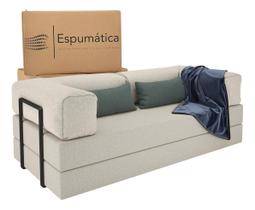 SofáCama Bubble Retrátil Dobrável em Tecido Bouclé Design Elegante, Confortável e Atemporal para Sala de Estar, Quarto ou Escritório Multifucional